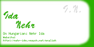 ida nehr business card